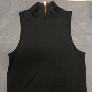 Rag & Bone Back Zip Sleeveless Turtle Neck Top.